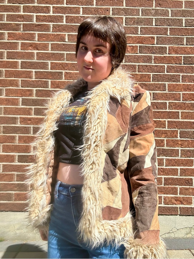 Y2k Patchwork Suede Afghan Jacket